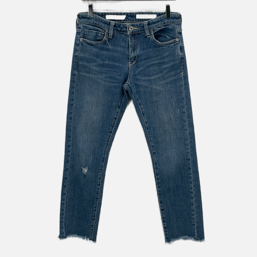 Anthropologie Pilcro Slim Boyfriend Distressed Cut Off Jeans - Size 27